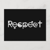 Coëxisteren met respect - Vredesgevoel en tolerant Briefkaart (Voorkant)