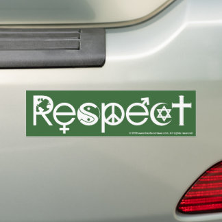 Coëxisteren met respect - Vredesgevoel en tolerant Bumpersticker
