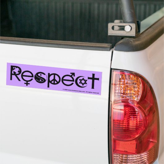 Coëxisteren met respect - Vredesgevoel en tolerant Bumpersticker (Op Truck)