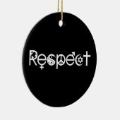 Coëxisteren met respect - Vredesgevoel en tolerant Keramisch Ornament (Rechts)