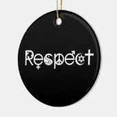 Coëxisteren met respect - Vredesgevoel en tolerant Keramisch Ornament (Links)