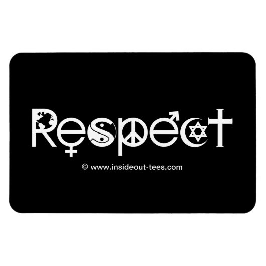 Coëxisteren met respect - Vredesgevoel en tolerant Magneet (Horizontaal)