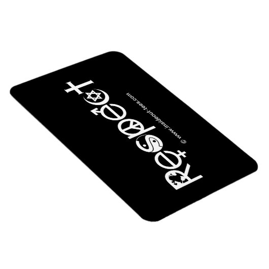Coëxisteren met respect - Vredesgevoel en tolerant Magneet (Rechterzijde)