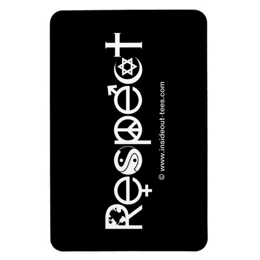 Coëxisteren met respect - Vredesgevoel en tolerant Magneet (Verticaal)