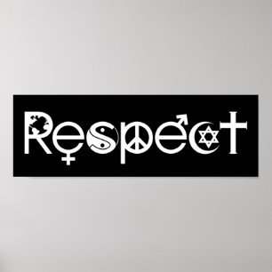 Coëxisteren met respect - Vredesgevoel en tolerant Poster