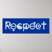 Coëxisteren met respect - Vredesgevoel en tolerant Poster (Voorkant)