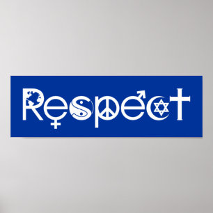 Coëxisteren met respect - Vredesgevoel en tolerant Poster