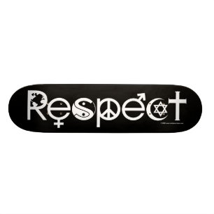 Coëxisteren met respect - Vredesgevoel en tolerant Skateboard