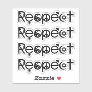 Coëxisteren met respect - Vredesgevoel en tolerant Sticker