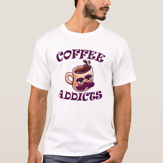Cofee addicts t-shirt (Voorkant)