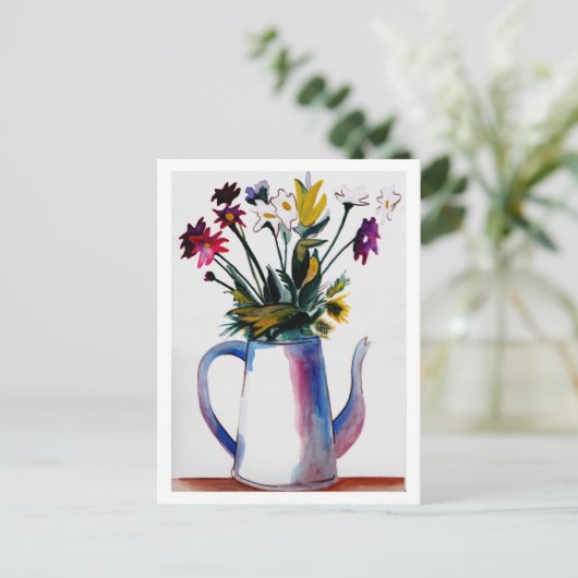 Cofee Pot Briefkaart (Staand voorkant)