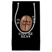 Coff-ee Funny Coughing Coffee Bean Pun Dark BG Klein Cadeauzakje (Voorkant)