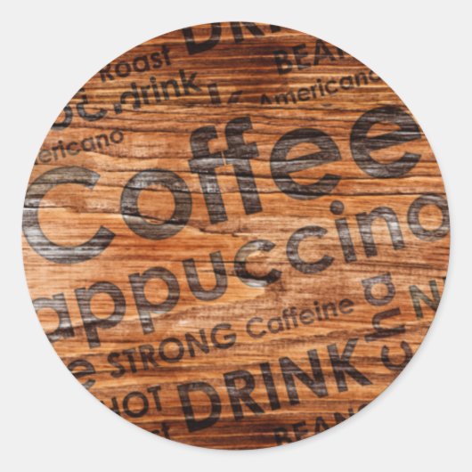 Coffe2 Sticker, Glanzend, 3 inch (vel van 6) Ronde Sticker (Voorkant)
