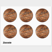 Coffe2 Sticker, Glanzend, 3 inch (vel van 6) Ronde Sticker (Vel)