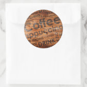 Coffe2 Sticker, Glanzend, 3 inch (vel van 6) Ronde Sticker (Tas)