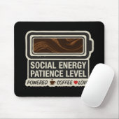Coffe Aangedreven Sociale Batterij | Grappig Energ Muismat (Met muis)