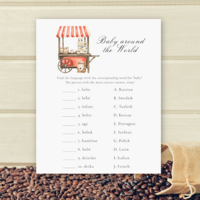 Coffe baby shower - Baby rond de wereld spel (Creator heeft geüpload)