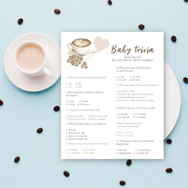 Coffe baby shower - Baby Trivia Spel (Creator heeft geüpload)