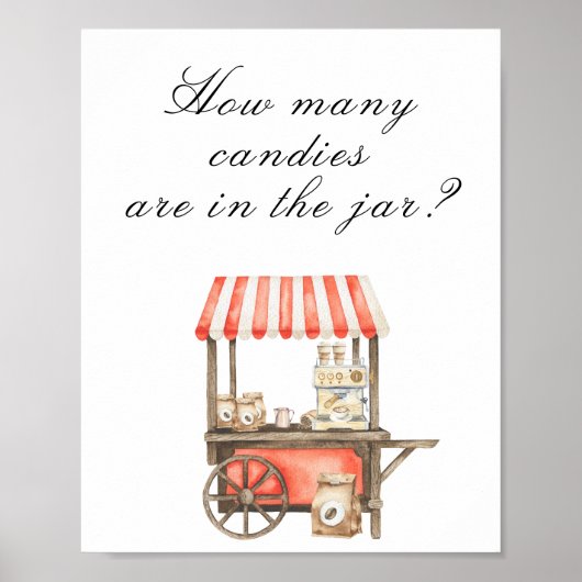Coffe baby shower - raad hoeveel snoepjes er in de poster (Voorkant)