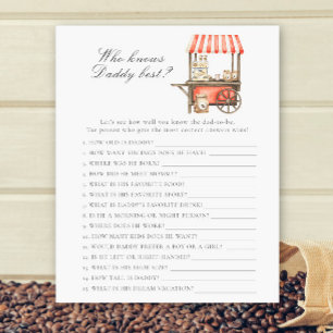 Coffe baby shower - Spel Wie kent papa het best