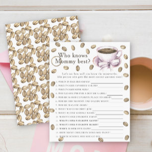 Coffe baby shower - Wie kent mama het best