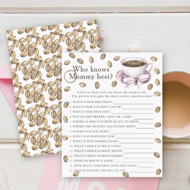 Coffe baby shower - Wie kent mama het best (Creator heeft geüpload)