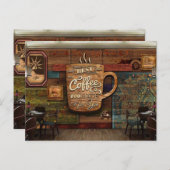 Coffe Cafe Briefkaart (Voorkant / Achterkant)