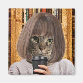 Coffe Cat Cutie Magneet (Voorkant)