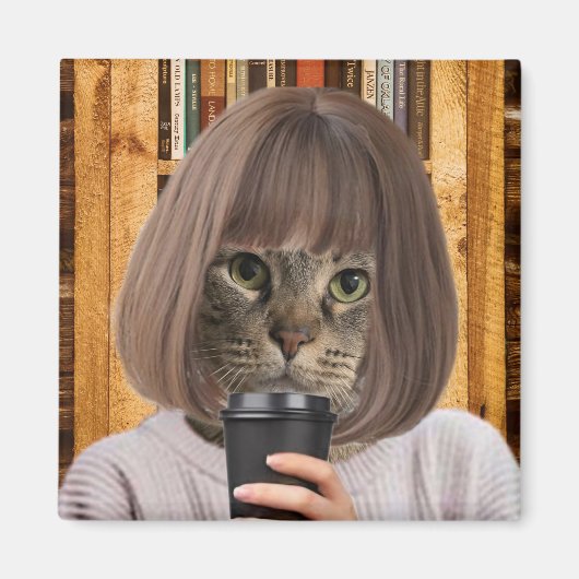 Coffe Cat Cutie Magneet (Voorkant)
