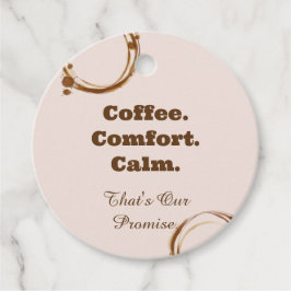 Coffe Comfort Kalm Rustieke Coffee Cadeaubijslage Bedankjes Labels