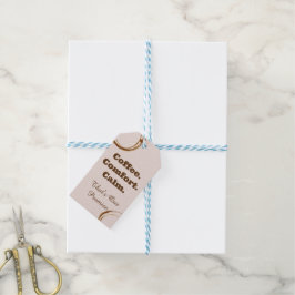 Coffe Comfort Kalm Rustieke Koffiecadeautag Cadeaulabel