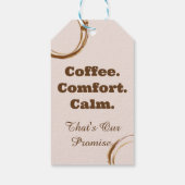 Coffe Comfort Kalm Rustieke Koffiecadeautag Cadeaulabel (Achterkant)