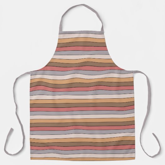 Coffe Crème Grijs Stof Roze Op Aquarelpapier Schort (Voorkant)