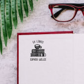 Coffe Custom Book Ex Libris Library Rubberstempel
