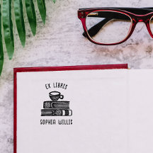  Coffe Custom Book Ex Libris Library