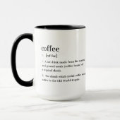 Coffe Definition Funny Gift for Coffee Addicts Mok (Links)