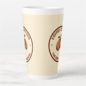 Coffe Espresso Label Met Ochtend-Thematisch Ontwer Latte Mok (Voorkant)