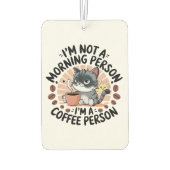 Coffe-firste Attitude Leuk Kat Design Luchtverfrisser (Achterkant)
