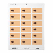 Coffe Harten Adreslabel Etiket (Full Sheet)