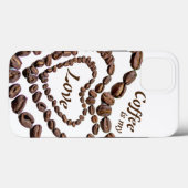 Coffe is mijn liefde voor koffiebonen als hart Case-Mate iPhone case (Achterkant (horizontaal))
