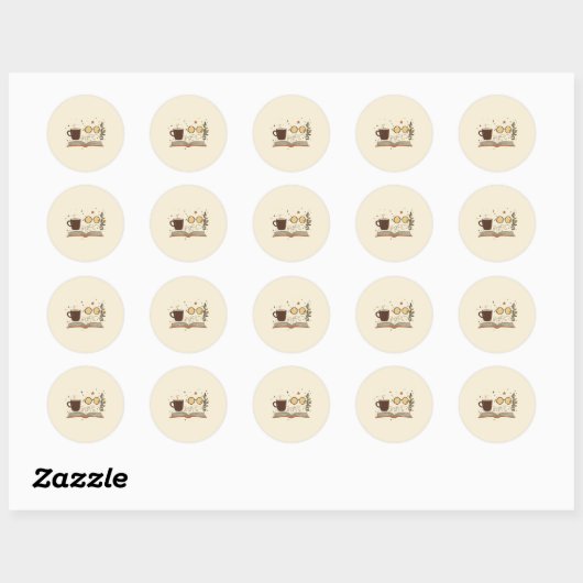 Coffe Lezen Bril Sticker (Vel)