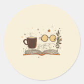 Coffe Lezen Bril Sticker (Voorkant)