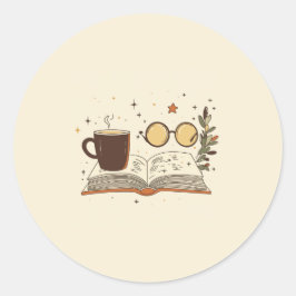 Coffe Lezen Bril Sticker