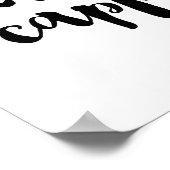 Coffe Lover zwart & wit typografie poster print (Hoek)