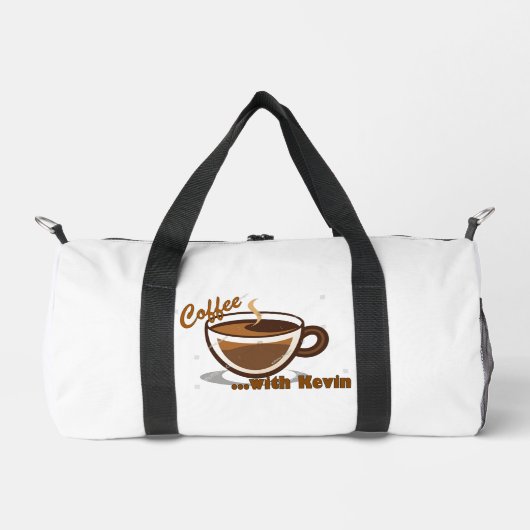 Coffe met Kevin gemerkte Duffel Tas (Voorkant)