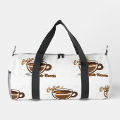 Coffe met Kevin gemerkte Duffel Tas (Achterkant)