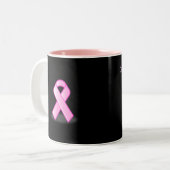 Coffe Mok-Cancer raakte mijn borsten..... Tweekleurige Koffiemok (Voorkant links)