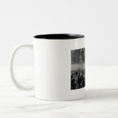 Coffe-Mok met een spuit Tweekleurige Koffiemok (Links)