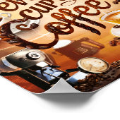 Coffe Motivatie Quotes over Succes en Creatief Poster (Hoek)