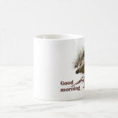 Coffe mug with ostrich plashing coffee koffiemok (Center)